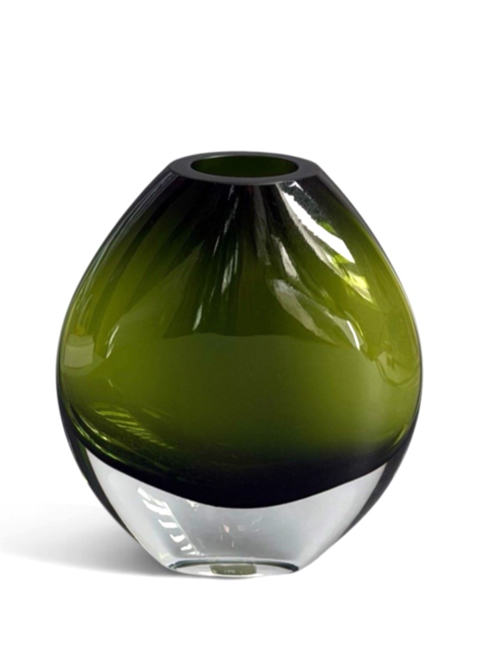 PartyLite Rainforest Renewal Art Glass Vase / Green Reed Diffuser P90047